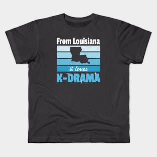 From Louisiana and loves K-Drama outline of state Kids T-Shirt